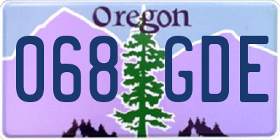 OR license plate 068GDE
