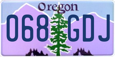 OR license plate 068GDJ