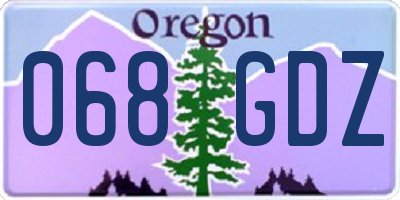 OR license plate 068GDZ