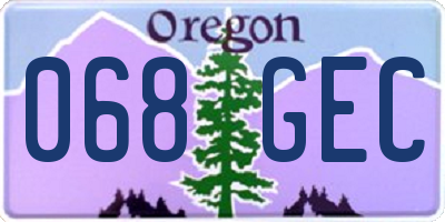 OR license plate 068GEC