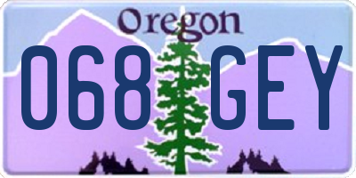 OR license plate 068GEY