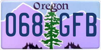OR license plate 068GFB