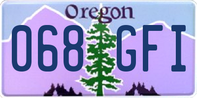 OR license plate 068GFI