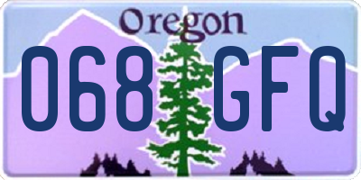 OR license plate 068GFQ