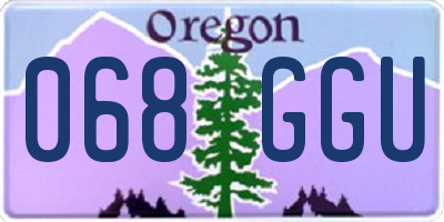 OR license plate 068GGU