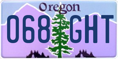 OR license plate 068GHT