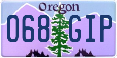 OR license plate 068GIP