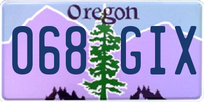 OR license plate 068GIX