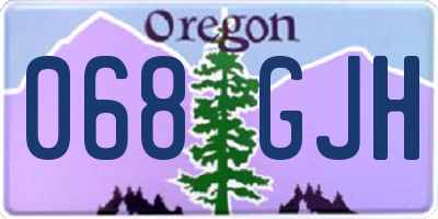 OR license plate 068GJH