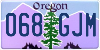 OR license plate 068GJM