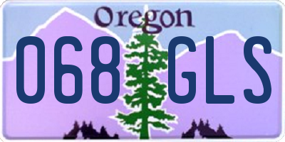 OR license plate 068GLS