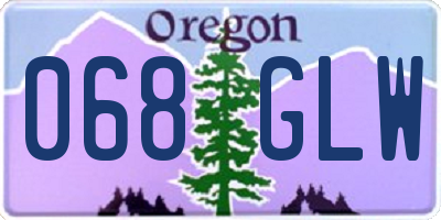 OR license plate 068GLW