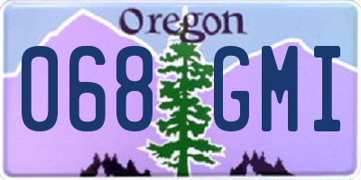 OR license plate 068GMI