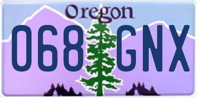 OR license plate 068GNX