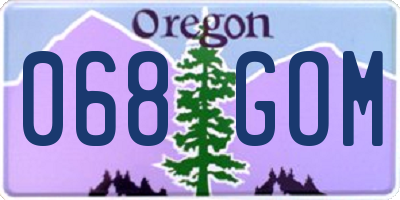 OR license plate 068GOM