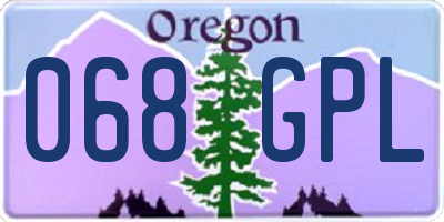 OR license plate 068GPL