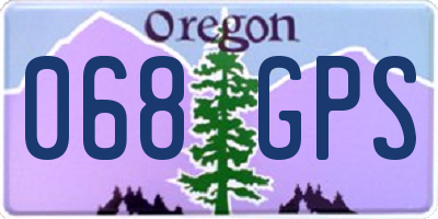 OR license plate 068GPS