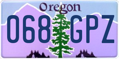 OR license plate 068GPZ