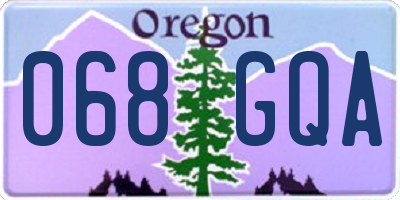 OR license plate 068GQA