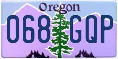 OR license plate 068GQP