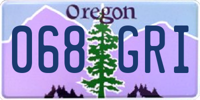 OR license plate 068GRI