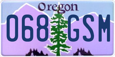 OR license plate 068GSM