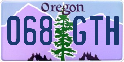OR license plate 068GTH