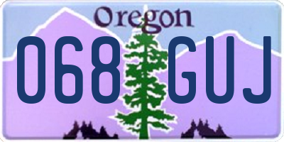 OR license plate 068GUJ
