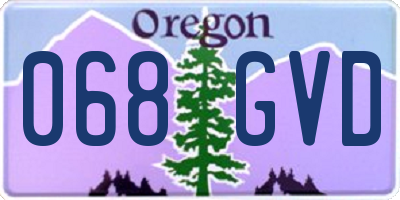 OR license plate 068GVD