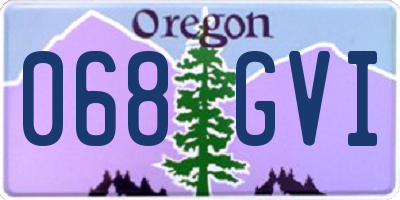 OR license plate 068GVI
