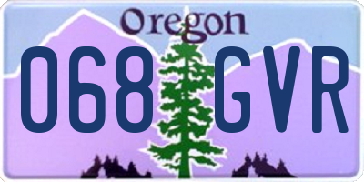 OR license plate 068GVR