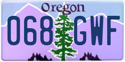 OR license plate 068GWF