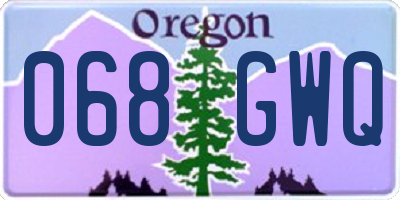 OR license plate 068GWQ