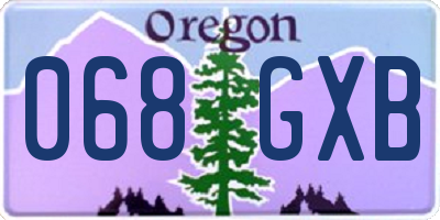 OR license plate 068GXB