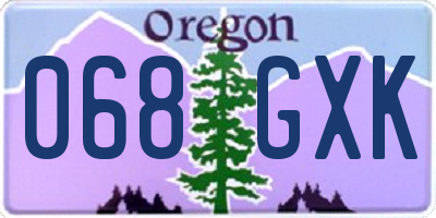 OR license plate 068GXK