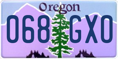 OR license plate 068GXO