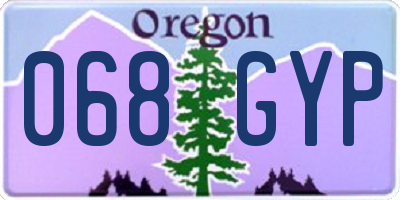 OR license plate 068GYP