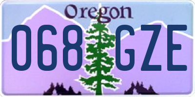 OR license plate 068GZE