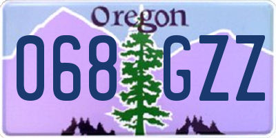 OR license plate 068GZZ