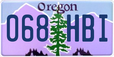 OR license plate 068HBI
