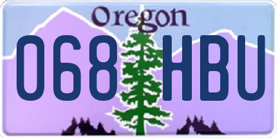 OR license plate 068HBU