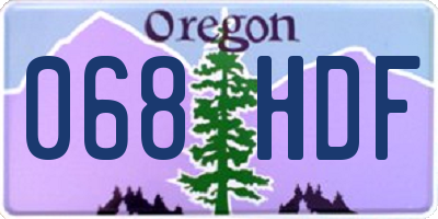 OR license plate 068HDF