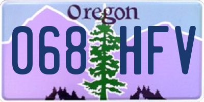 OR license plate 068HFV