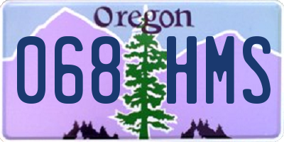 OR license plate 068HMS