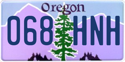 OR license plate 068HNH