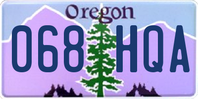 OR license plate 068HQA