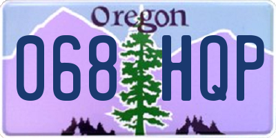 OR license plate 068HQP