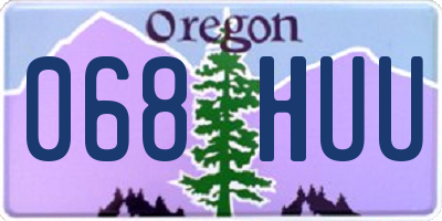 OR license plate 068HUU