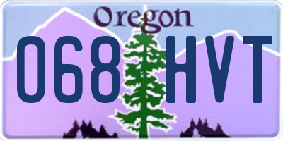 OR license plate 068HVT