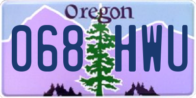 OR license plate 068HWU
